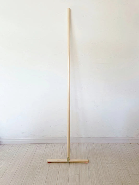 【木製ハンドルのみ(ミニ用・1200mm)】｜モコモコ省スペースモップ ミニ｜<フロア用>
